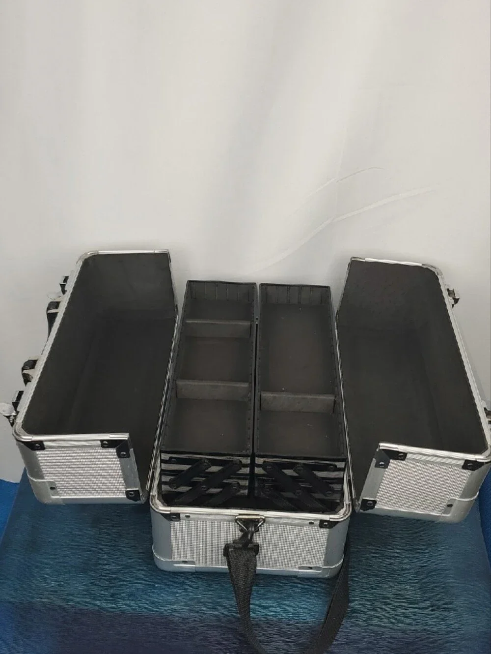 Sephora Silver and Black Makeup Train Case
